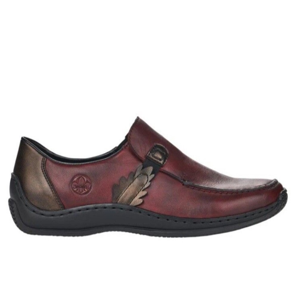Rieker Womens Celia Leather Slip-on Walking Loafer Size 39 EU/8 US - EUC